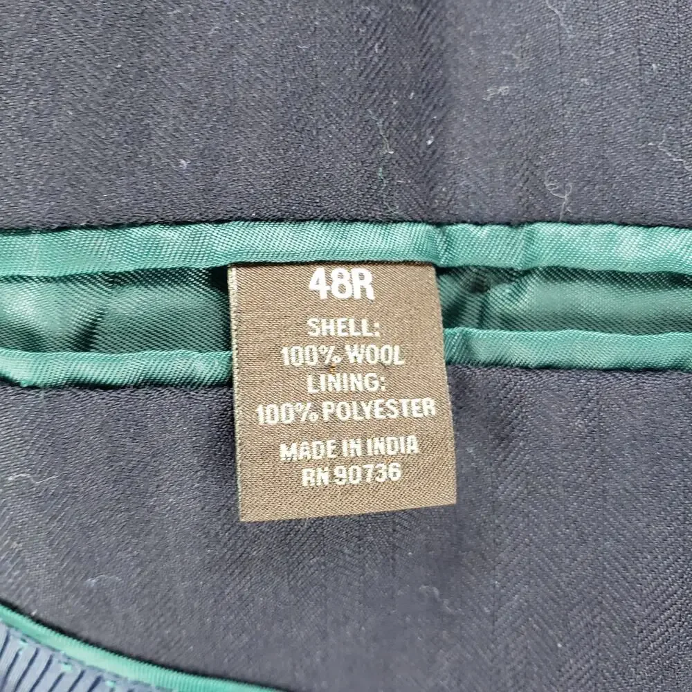 Greg Norman for Tasso Elba Men's Blue 100%Wool Sportscoat Blazer Size 48R